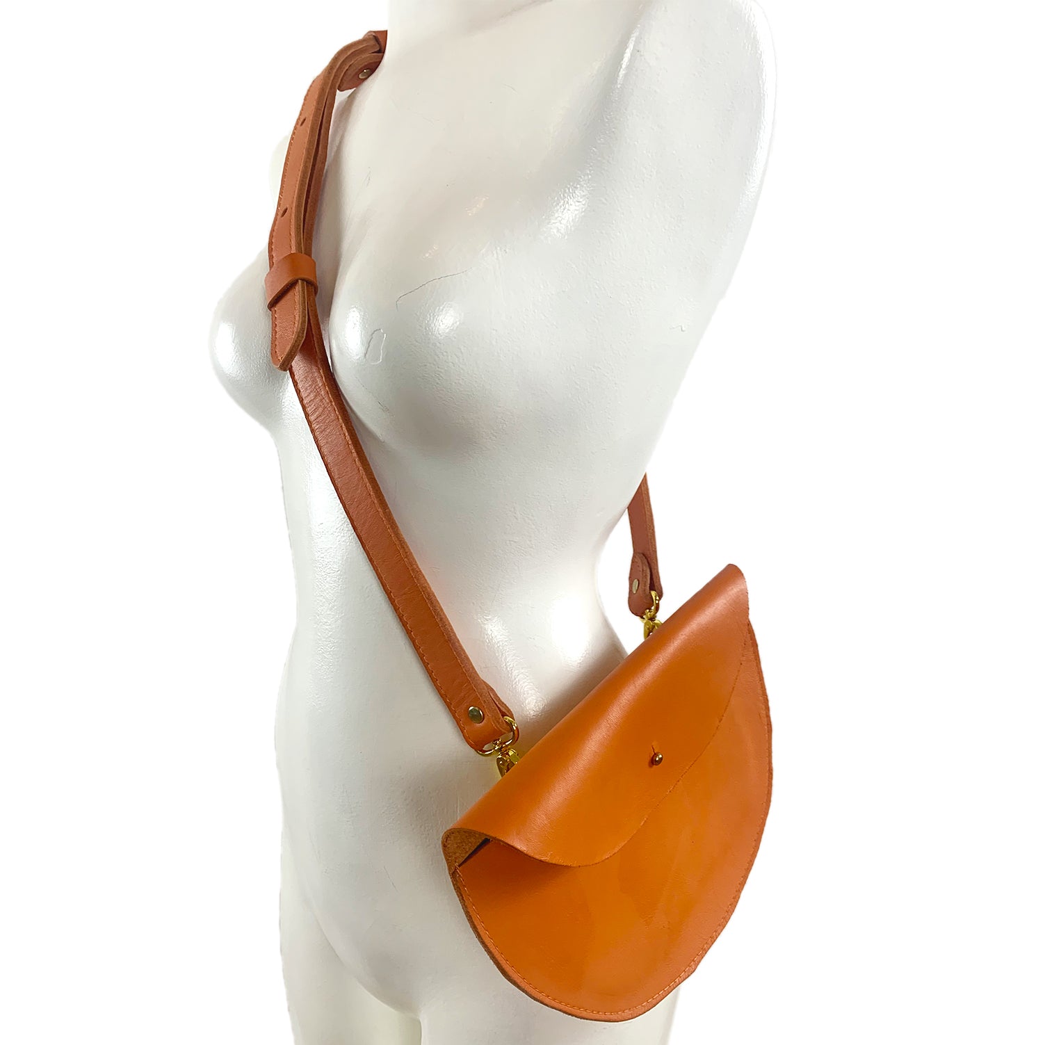 Mayanne - Genuine Leather Bird Print Flap Crossbody Bag